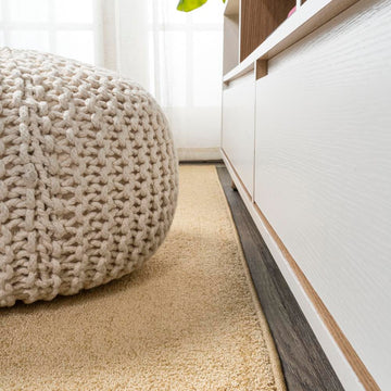 Haze Solid Low-pile Area Rug Mustard